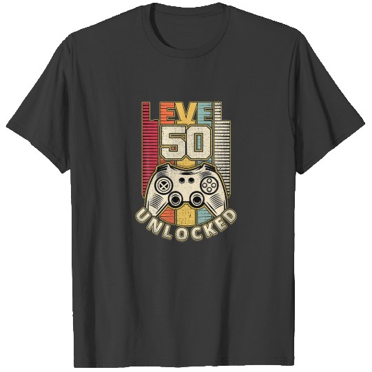 50Th Birthday Level 50 Years Retro Gamer Gift T-shirt