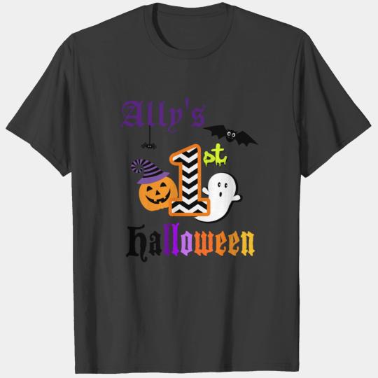 Babys First Halloween  w Chevron T-shirt