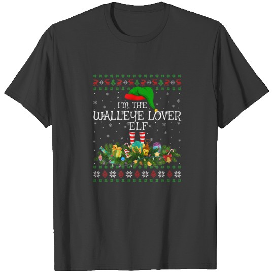 Matching Family Ugly I'm The Walleye Lover Elf Chr T-shirt