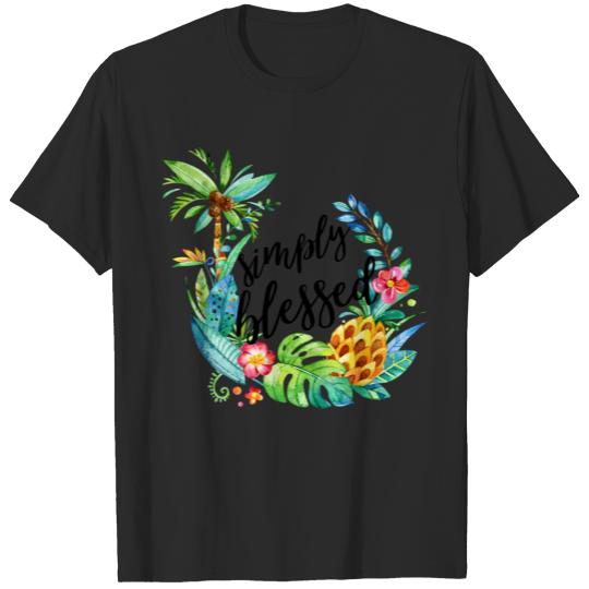 Blessed Quote Inspirational Tropical Christian T-shirt