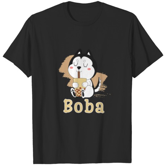 Boba Tea Milk Bubble Tea Husky Cute Lovers Kawaii T-shirt