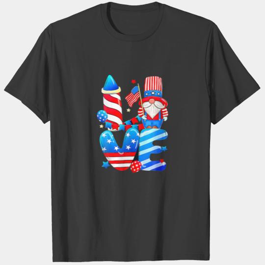 4Th Of July 2022 Patriotic Gnomes Funny American U T-shirt