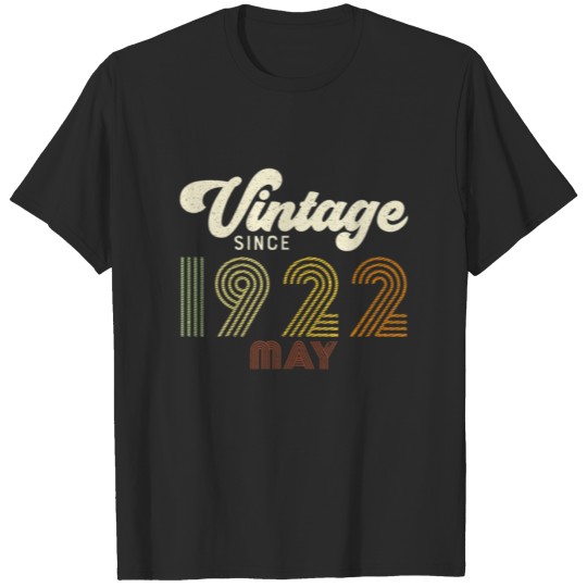 Discover Vintage Since May 1922 Retro 100Th Birthday T-shirt