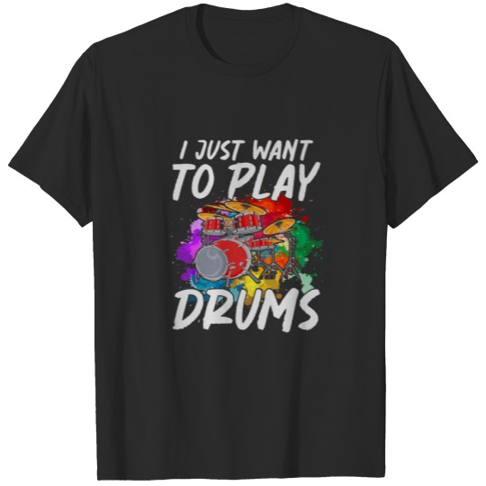 Drum Set Music Rock Musician Drummer Colorful Drum T-shirt