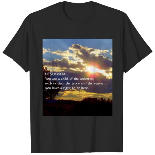 Discover Sunset DESIDERATA T-shirt