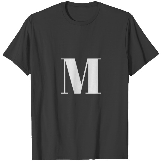 Cute light grey custom monogram initial modern T-shirt