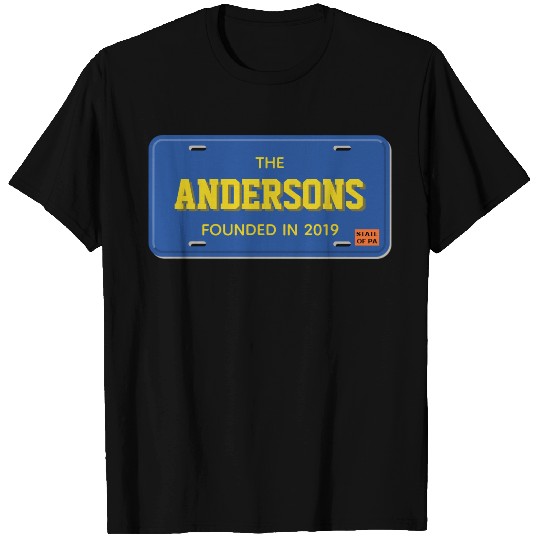 Personalized Blue and Gold License Plate T-shirt