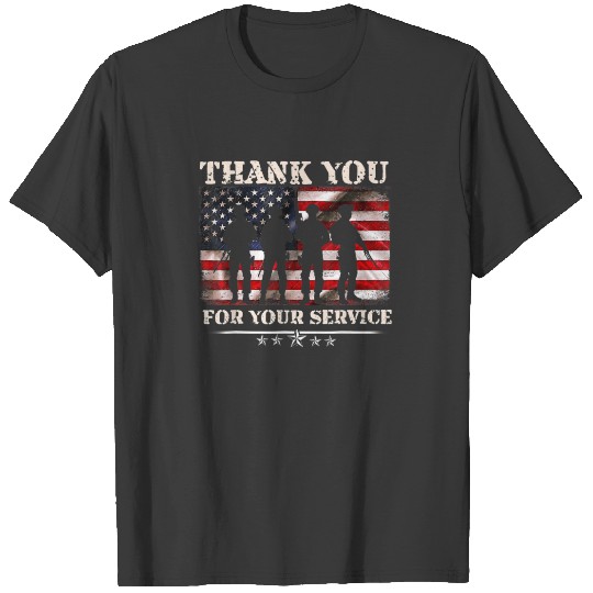 Thank You For Your Service American Flag Veterans T-shirt