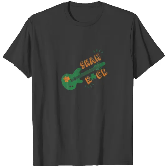 Funny Shamrock Guitar Player St. Patricks Day T-shirt