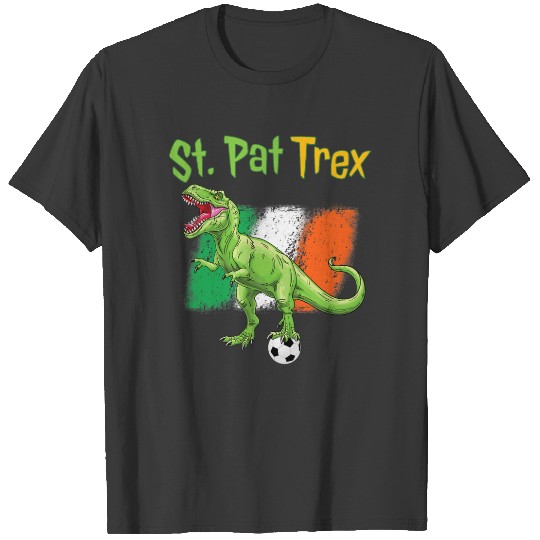 St Pat Trex Soccer - Funny St Patricks Day Boys Ki T-shirt