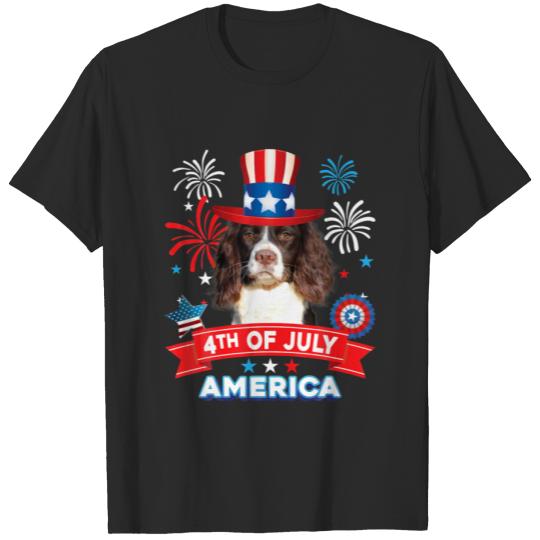 4Th Of July Patriotic Day English Springer Spaniel T-shirt