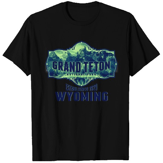 Grand Teton Moss Green Pano T-shirt