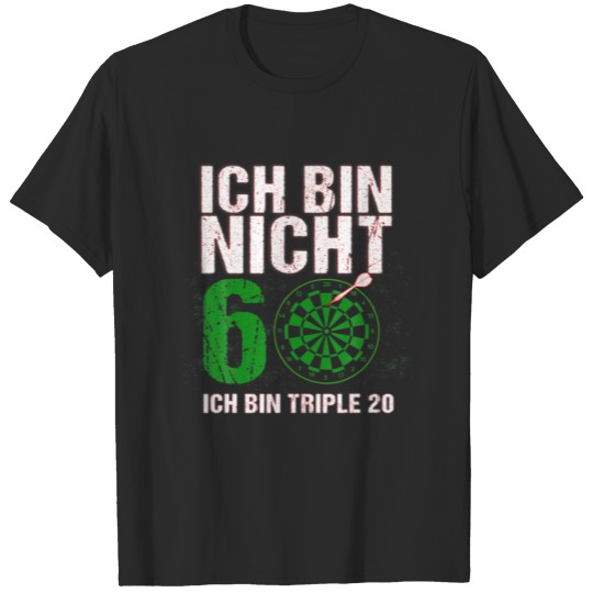 Discover 60Th Birthday Gift Funny Triple 20 Dart Saying T-shirt