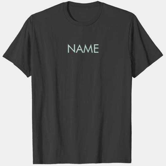 Customize with name, text minimalist seafoam green T-shirt