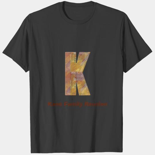 Family Reunion Patchwork Country Letter K Monogram T-shirt