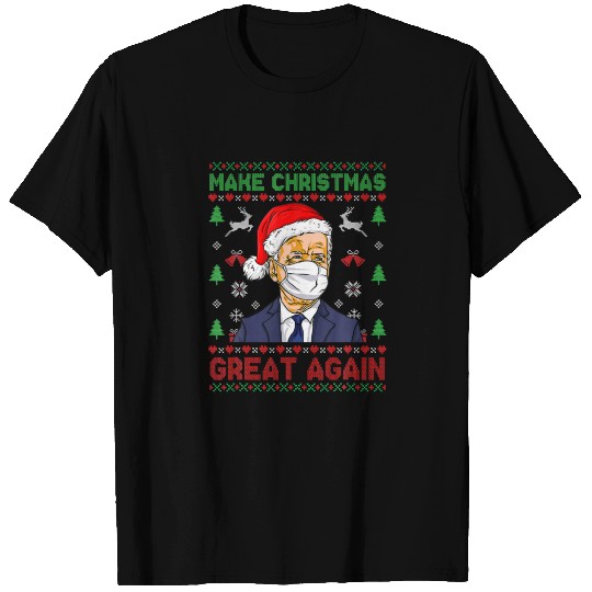 Make Christmas Great Again Funny Joe Biden Face Ma T-shirt
