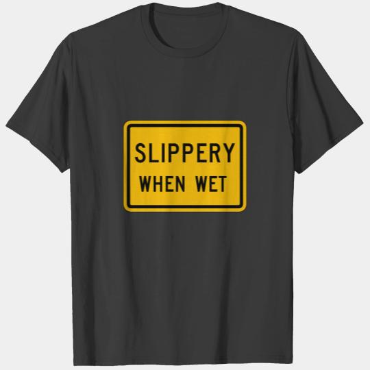 Slippery When Wet, Traffic Warning Sign, USA Sleeveless T-shirt