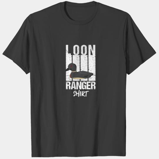 Retro Vintage Loon Ranger Bird Watching Loon Ornit T-shirt