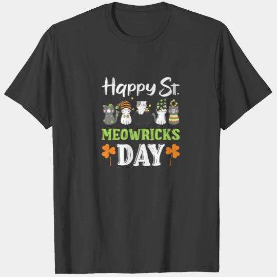 St Patricks Day Outfit Women, Girl, Cute Cats T-shirt