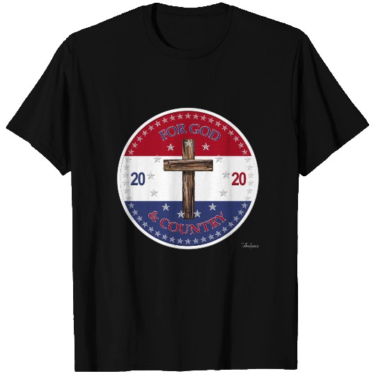 2020 For God and Country Cross T-shirt