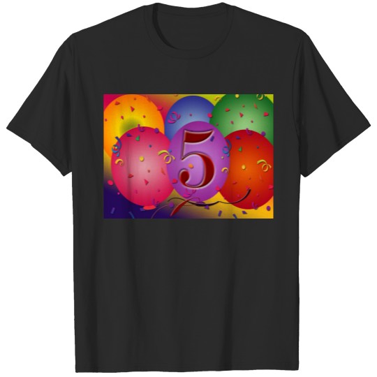 5th Birthday Party Balloon decorations T-shirt