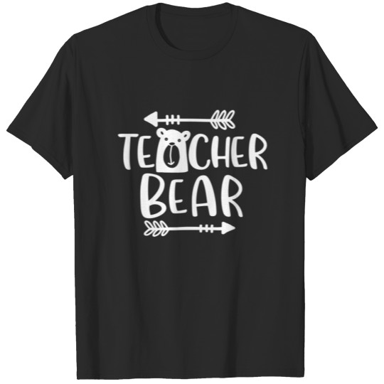 Teacher Bear Hippie Funny Teacher Appreciation Tea T-shirt