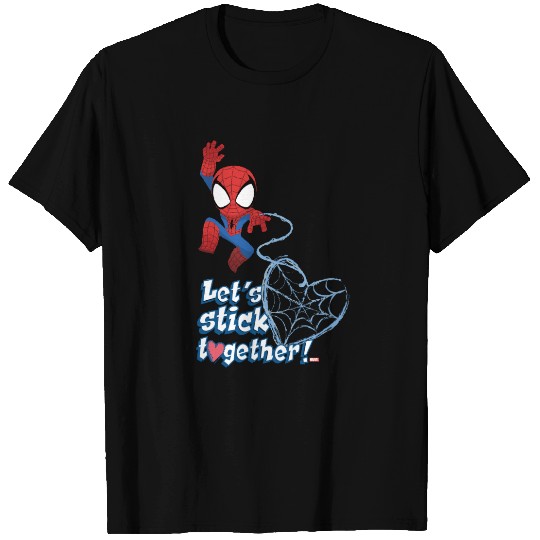 Spider-Man Valentine | Let's Stick Together T-shirt