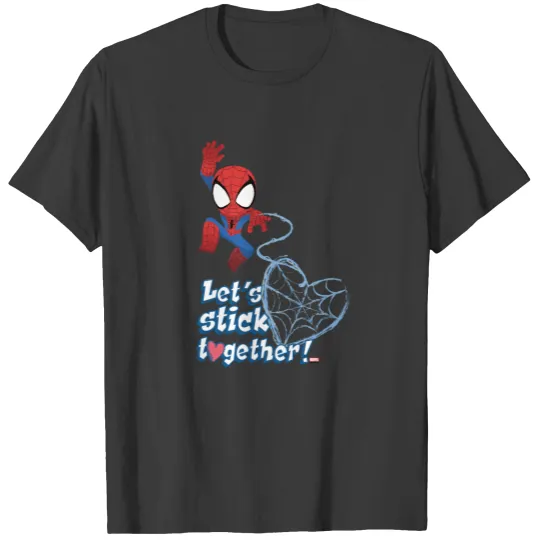 Spider-Man Valentine | Let's Stick Together T-shirt