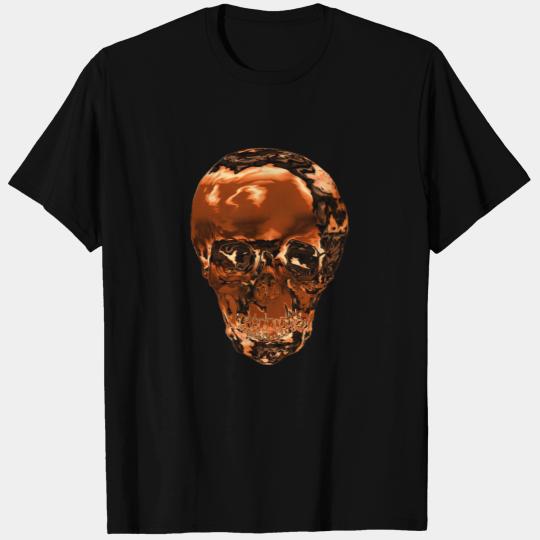 Metallic Copper Crystal Skull T-shirt