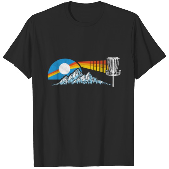 Discover Disc Golf Distressed Mountains & Sun 80s Vintage T-shirt