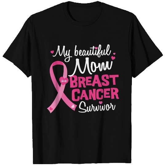Beautiful Mom Breast Cancer Survivor Daughter Son Plus Size T-shirt