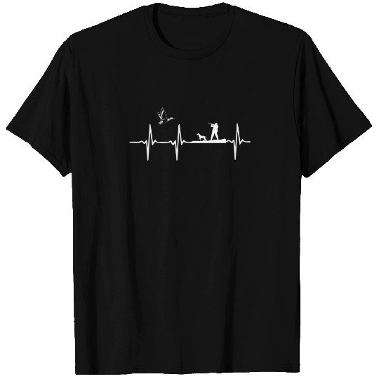 Duck Hunting Waterfowl Hunter Heartbeat T-shirt