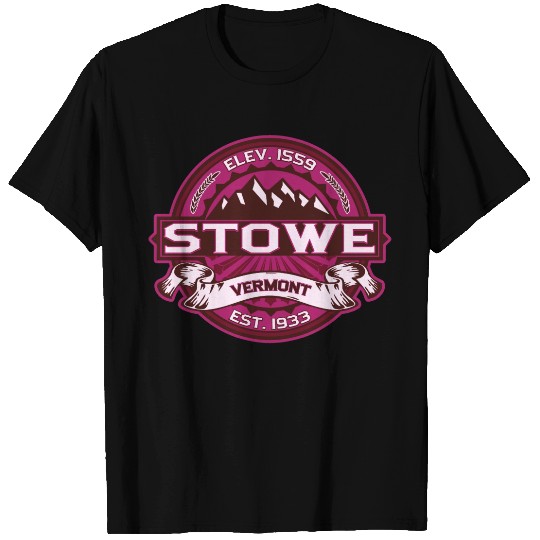Stowe Logo Raspberry Dark T-shirt