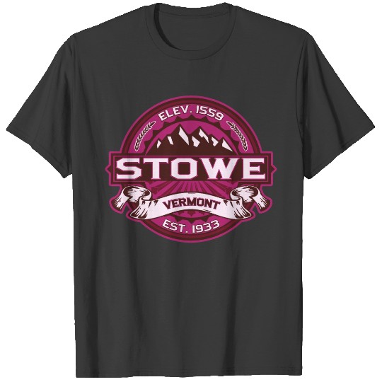 Stowe Logo Raspberry Dark T-shirt