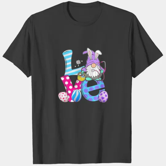 Stethoscope Love Easter Nurse Life Gnomes Nurse T-shirt