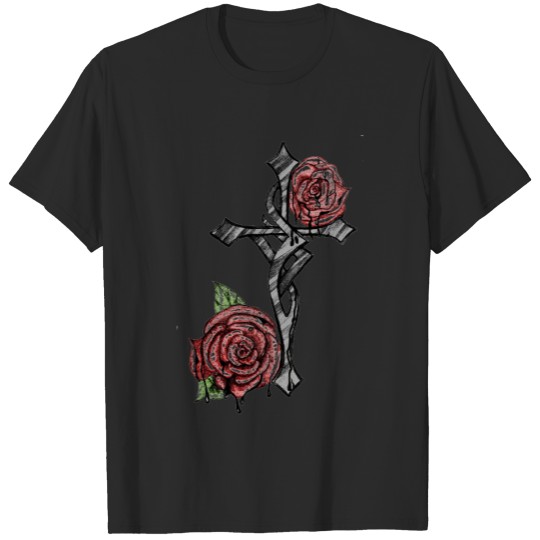 Discover Blood and Roses Cross T-shirt