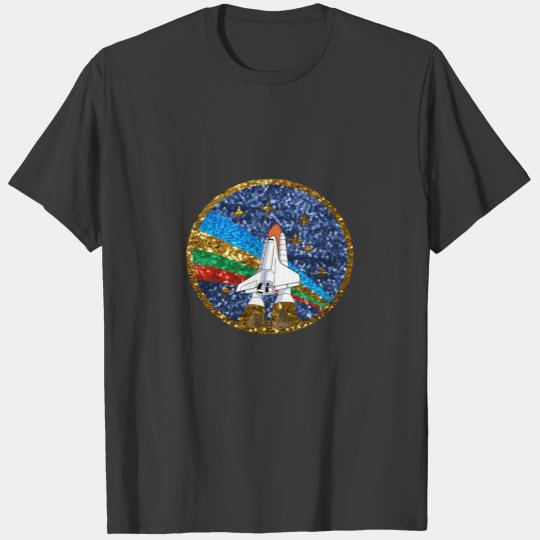 sequin space ship T-shirt