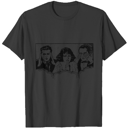 Retro Polyamory - Throuple - Spooning - Triad T-shirt
