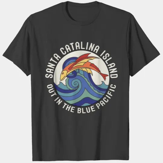 1930s Santa Catalina Island Flying Fish Tile T-shirt