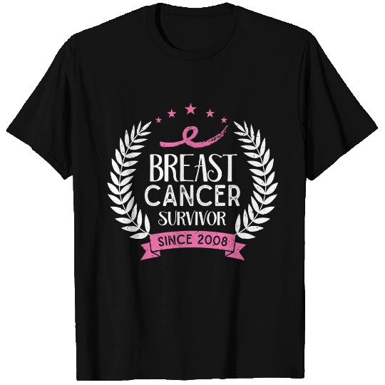 Custom Breast Cancer Survivor Awareness Since 2008 T-shirt