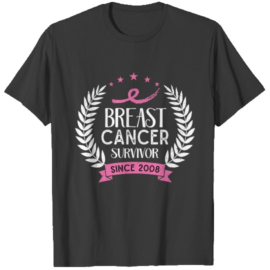 Custom Breast Cancer Survivor Awareness Since 2008 T-shirt
