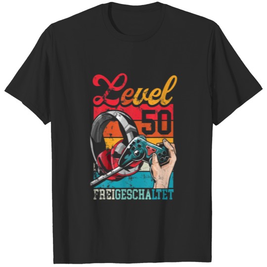 Level 50 Years Birthday Men Gamer 50Th Birthday T-shirt