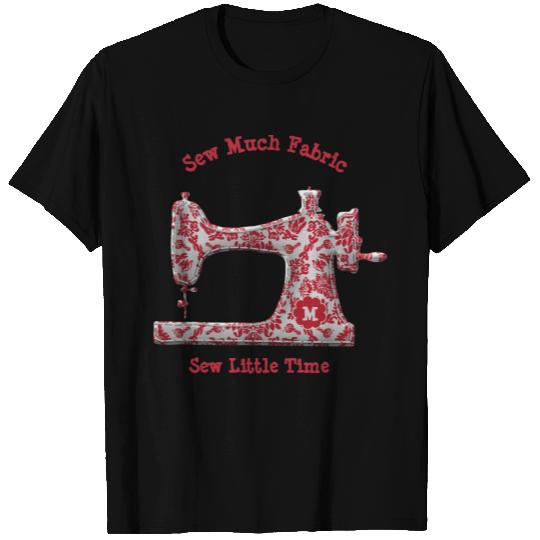 Red Damask Sewing Machine Monogram T-shirt