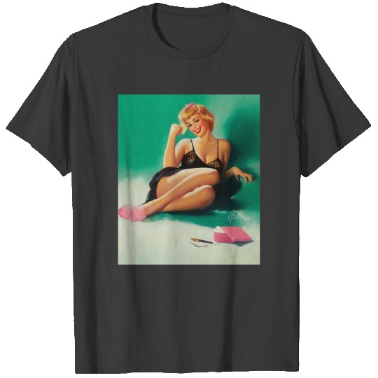 Wish You Were Here Pin Up Art T-shirt
