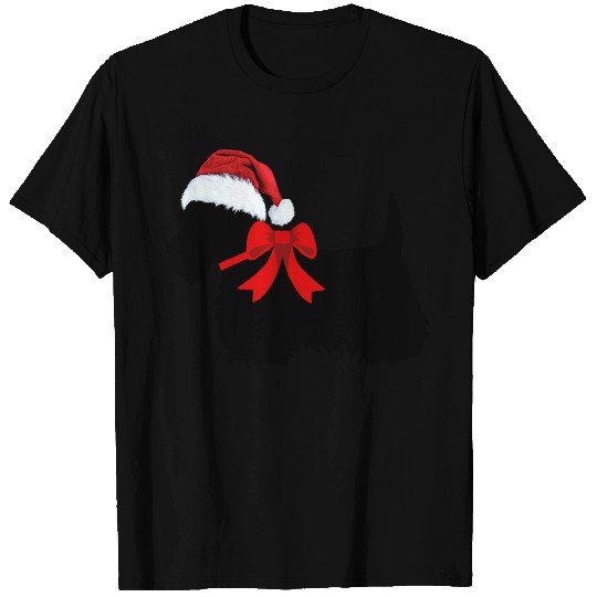 I Love Scottish Terriers, Big red bow Santa hat Sw T-shirt