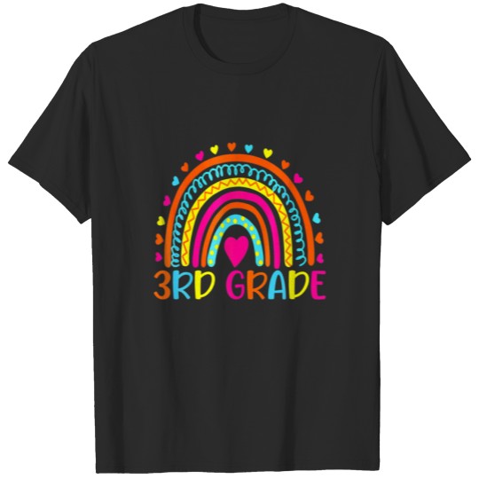 Discover 3Rd Grade Heart Rainbow Back To School Teacher Stu T-shirt