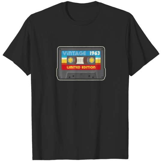 Mixtape Vintage 1963 Retro Cassette Tape 58Th Birt T-shirt