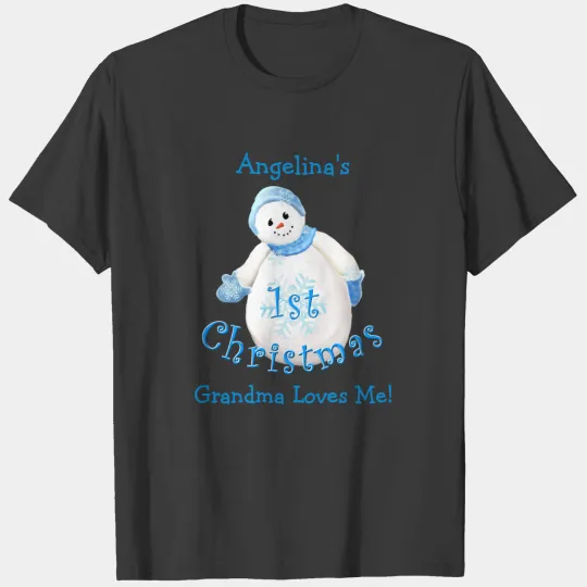 Granddaughter's 1st Christmas from Grandma Snowman T-shirt