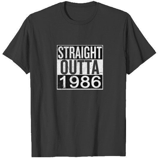 Straight Outta 1986 35Th Funny Birthday Vintage Fa T-shirt