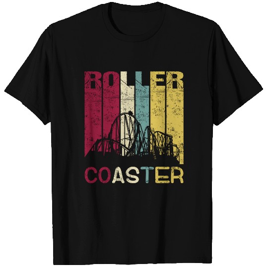 Roller Coaster Retro Vintage Silhouette gift T-shirt